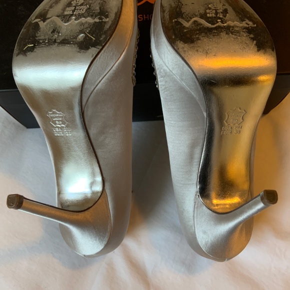 Silver Crystal  Rhinestone Heels - Picture 6 of 7